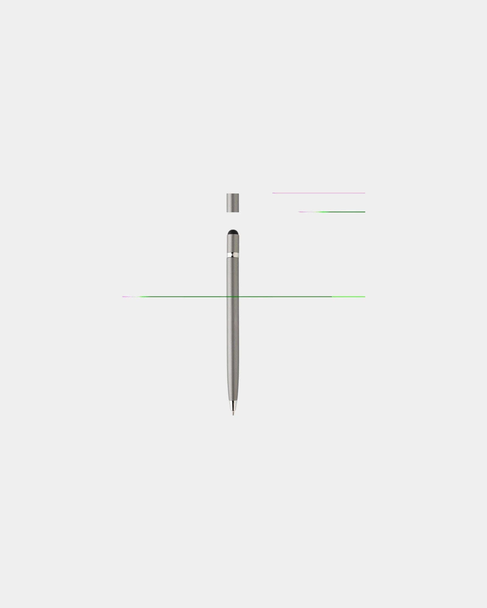 Stylo stylet en métal épuré à personnaliser - Argent