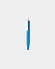 Stylo ABS recyclé finition gomme à personnaliser - Bleu