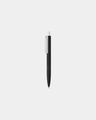 Stylo ABS recyclé finition gomme noire à personnaliser - Transparent