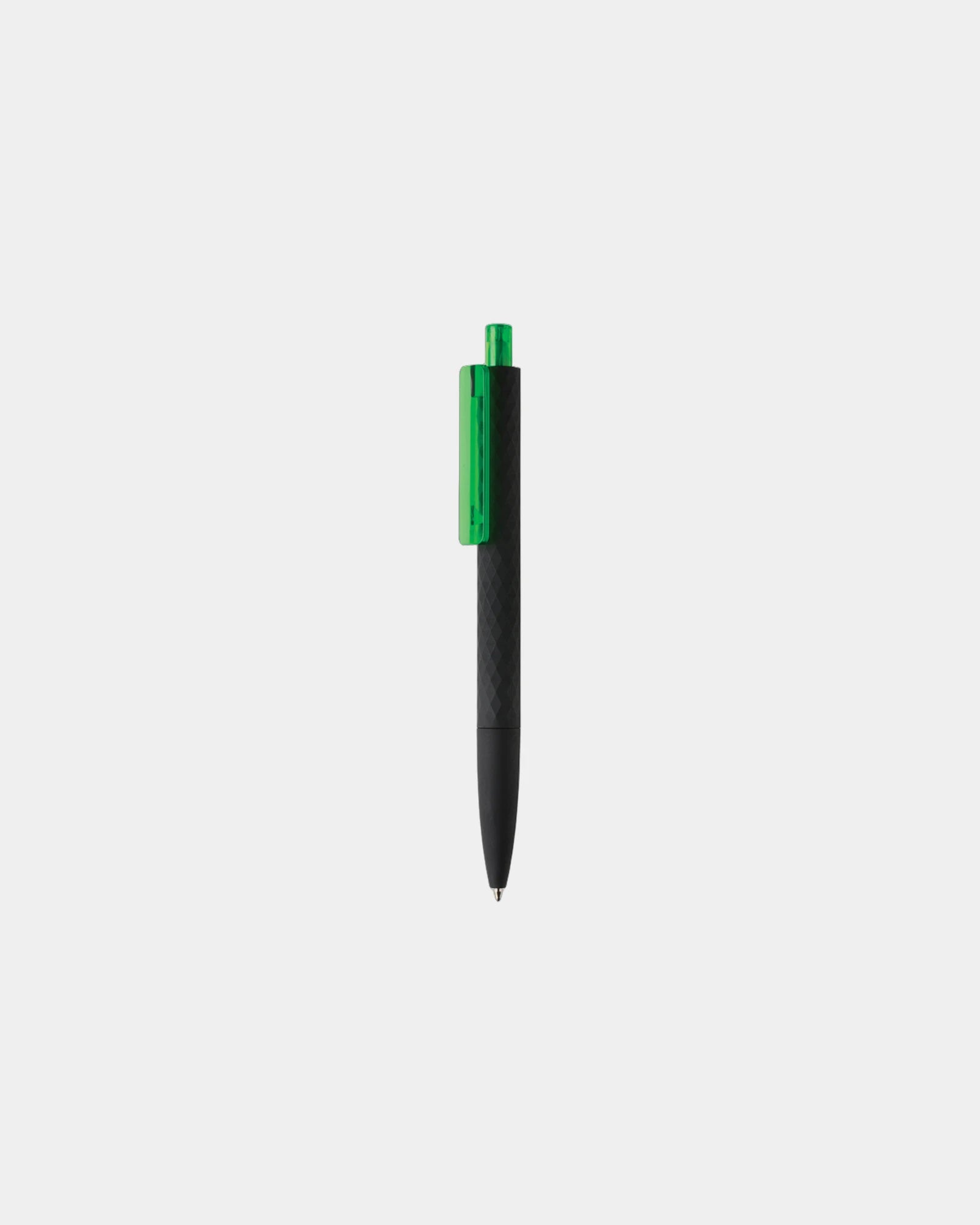 Stylo ABS recyclé finition gomme noire à personnaliser - Vert