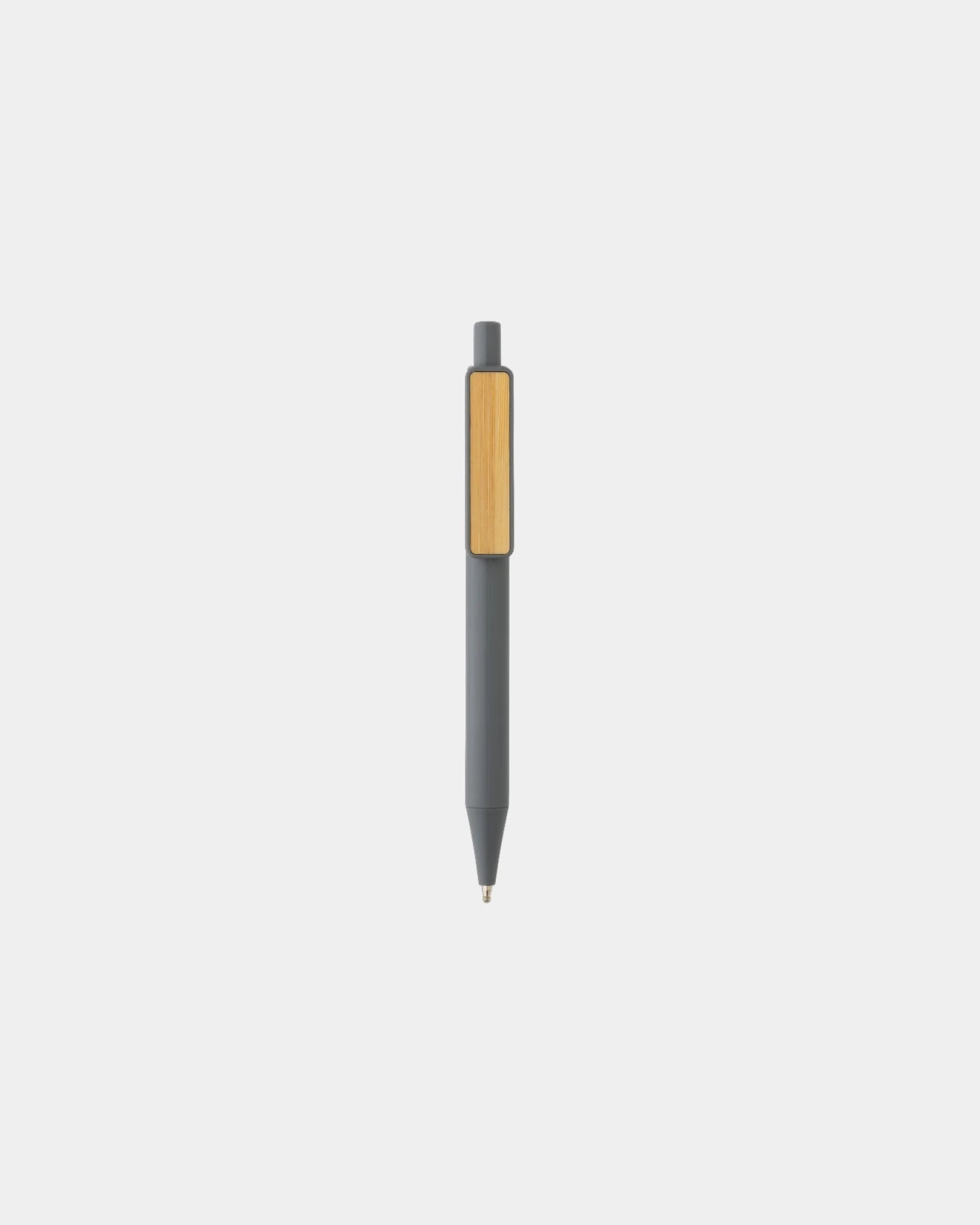 Stylo en ABS recyclé GRS avec clip en bambou à personnaliser - 4