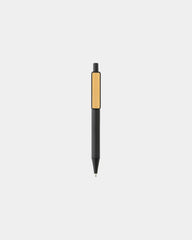 Stylo en ABS recyclé GRS avec clip en bambou à personnaliser - 1