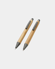 Set de stylos en bambou FSC® à personnaliser - Marron