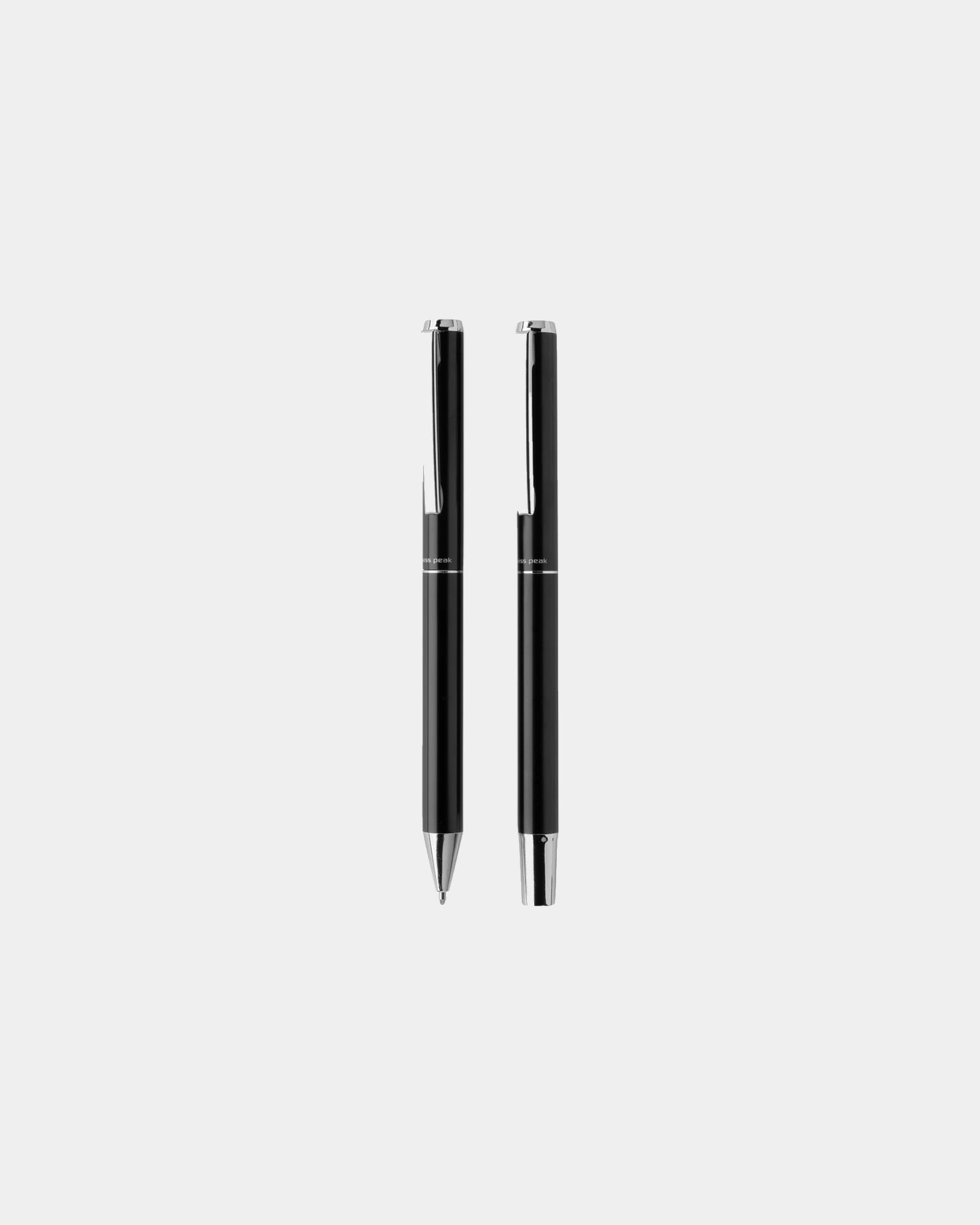 Set de stylos aluminium recyclé à personnaliser - Noir