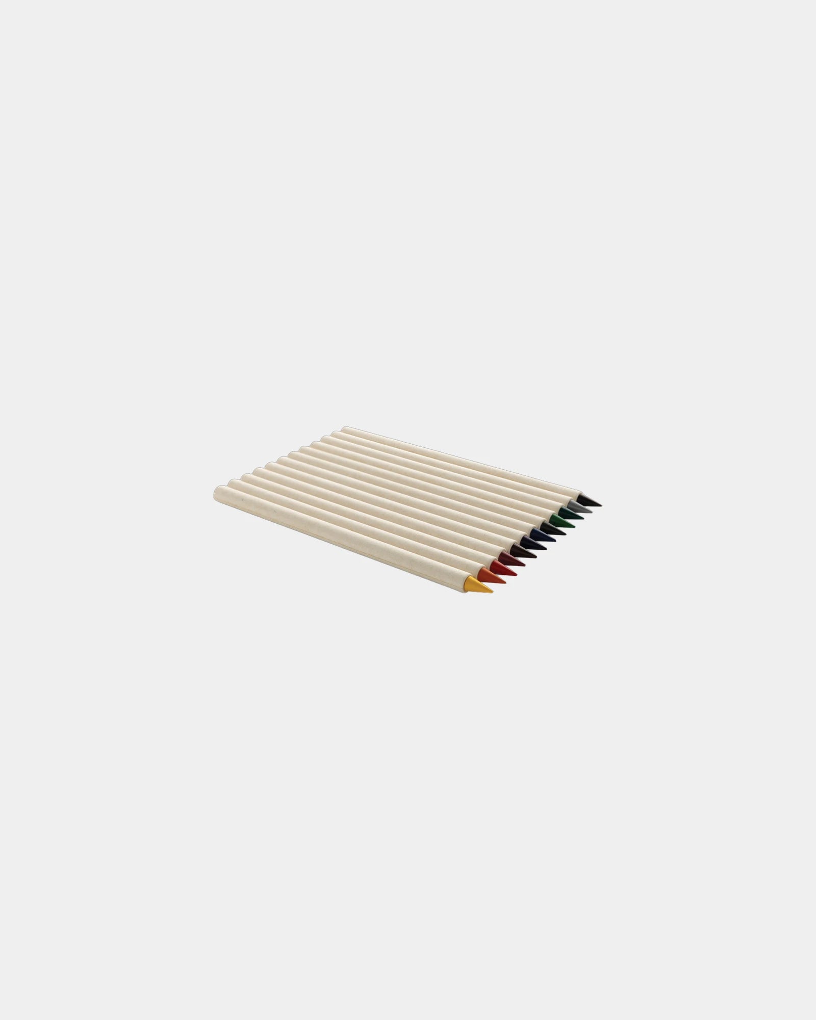Set de 12 crayons de couleur recyclé à personnaliser - Blanc