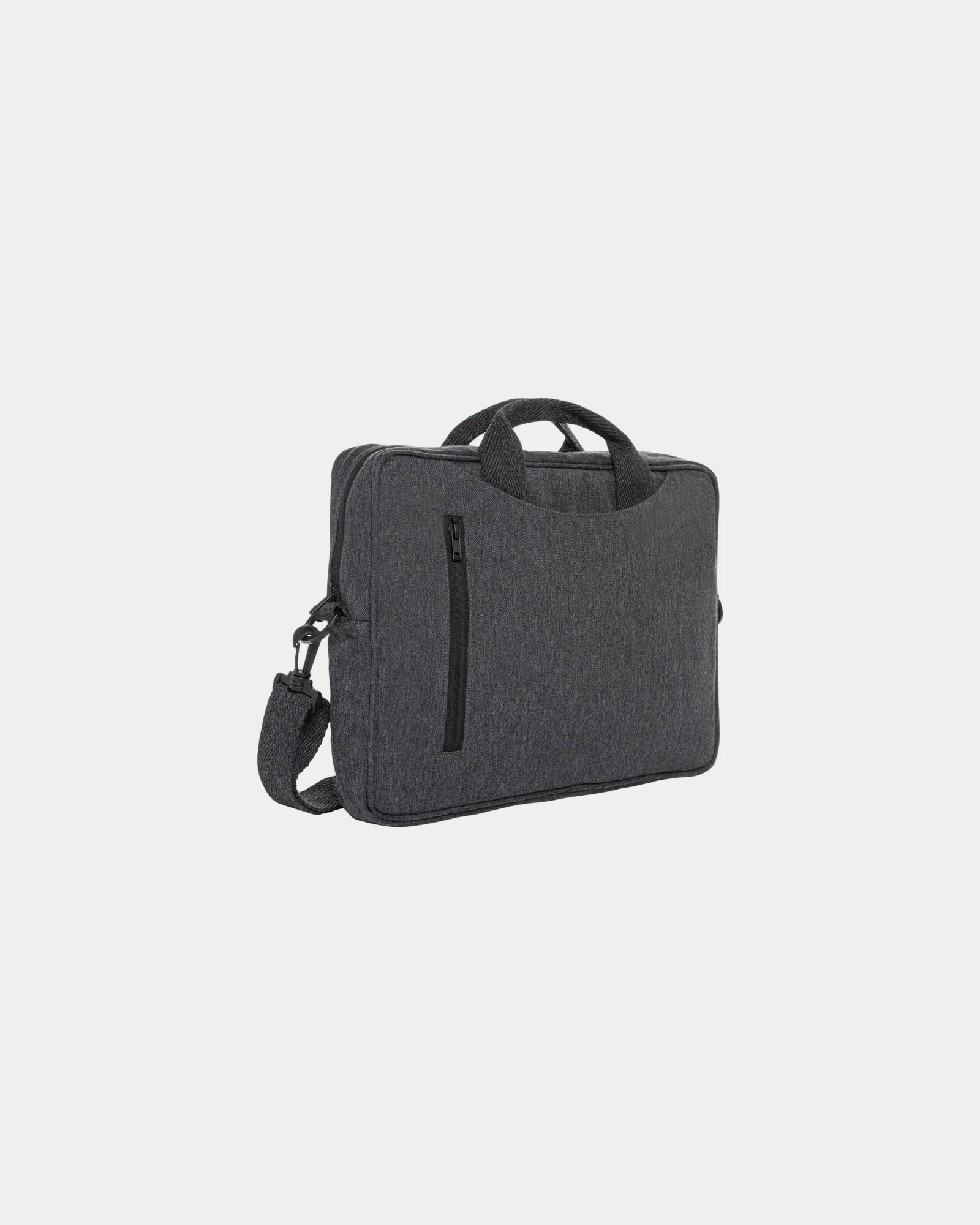 Sacoche ordinateur coton recyclé 15,4'' à personnaliser - Antracite