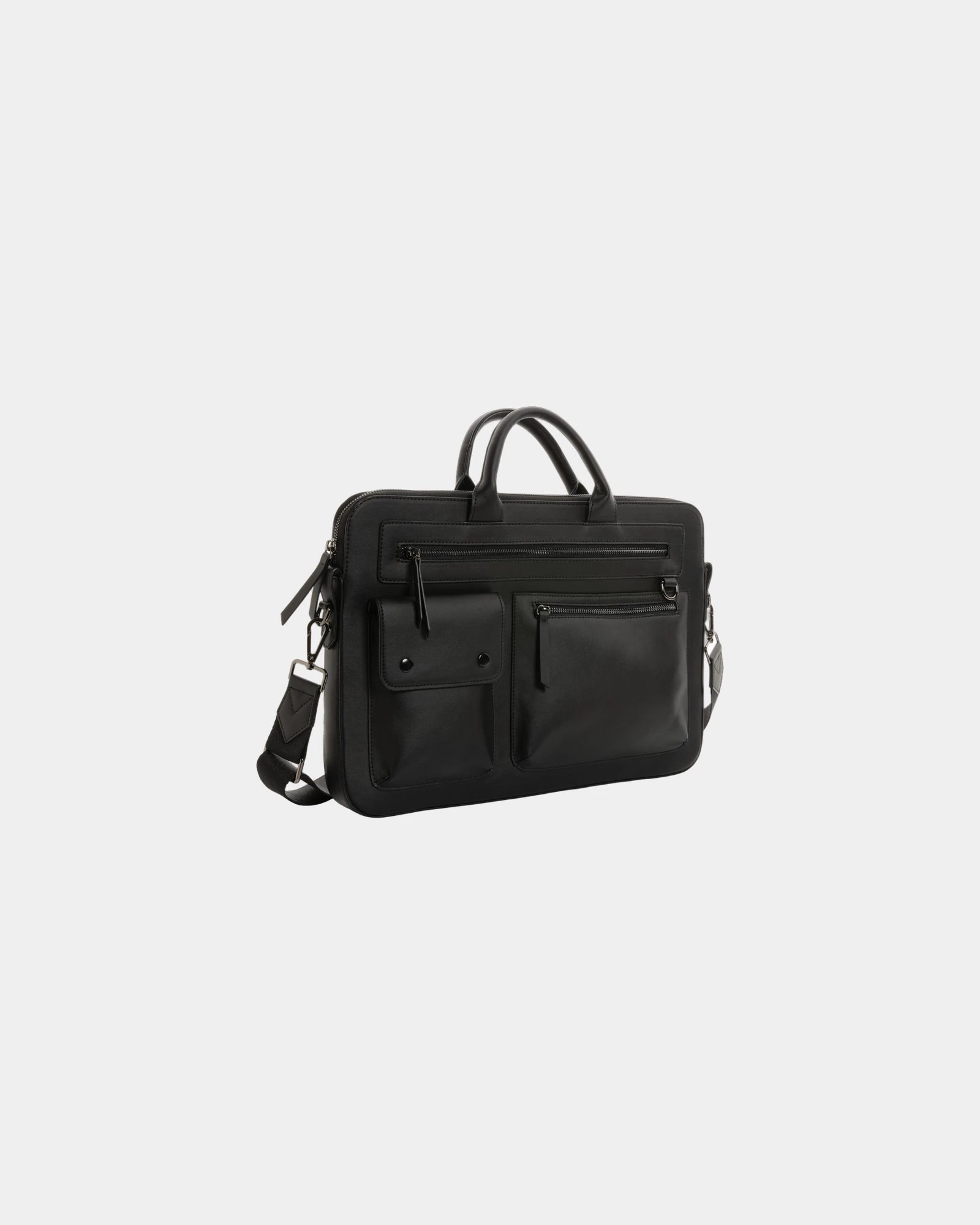 Sacoche ordinateur PU recyclé 14'' à personnaliser - Noir