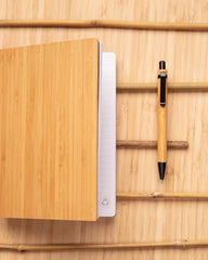 Carnet de notes A5 en bambou avec stylo à personnaliser - 6