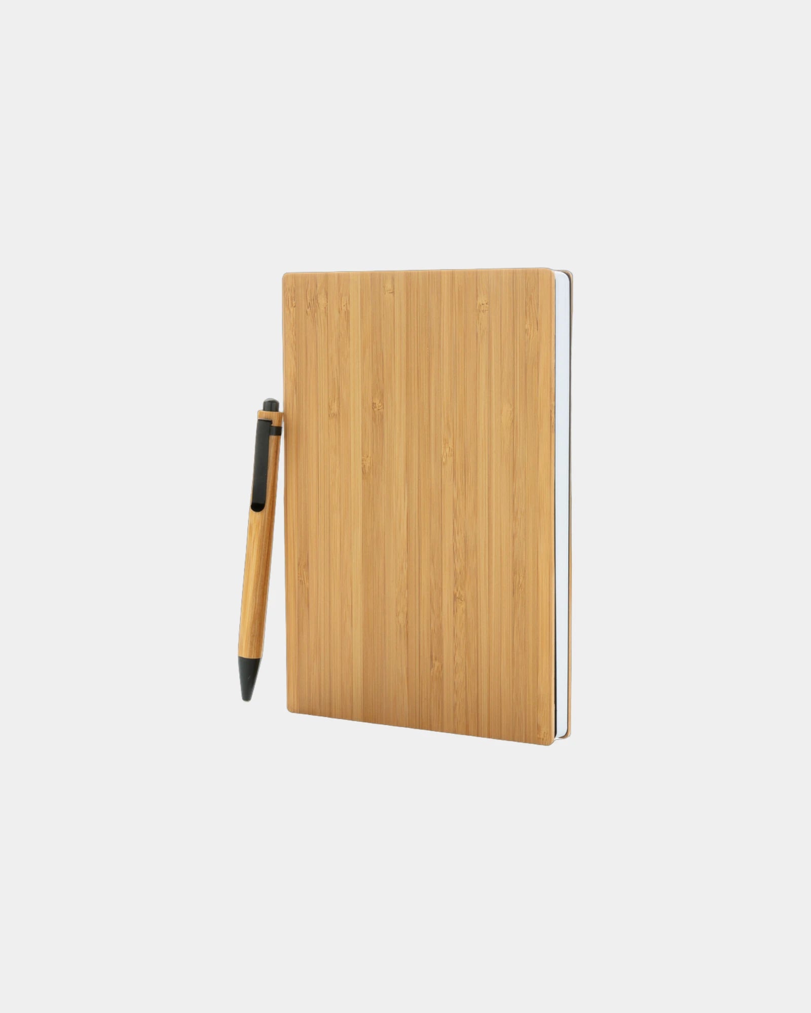 Carnet de notes A5 en bambou avec stylo à personnaliser - Marron