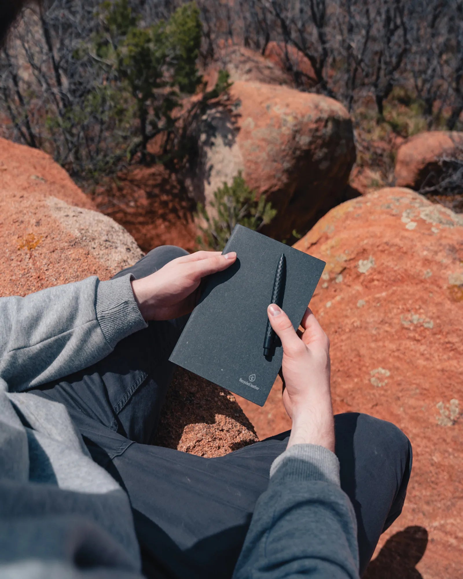 Carnet de notes A5 cuir recyclé à personnaliser - 15