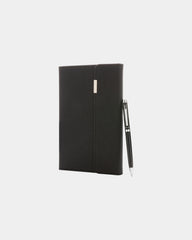 Carnet de notes A5 PU à personnaliser - Noir
