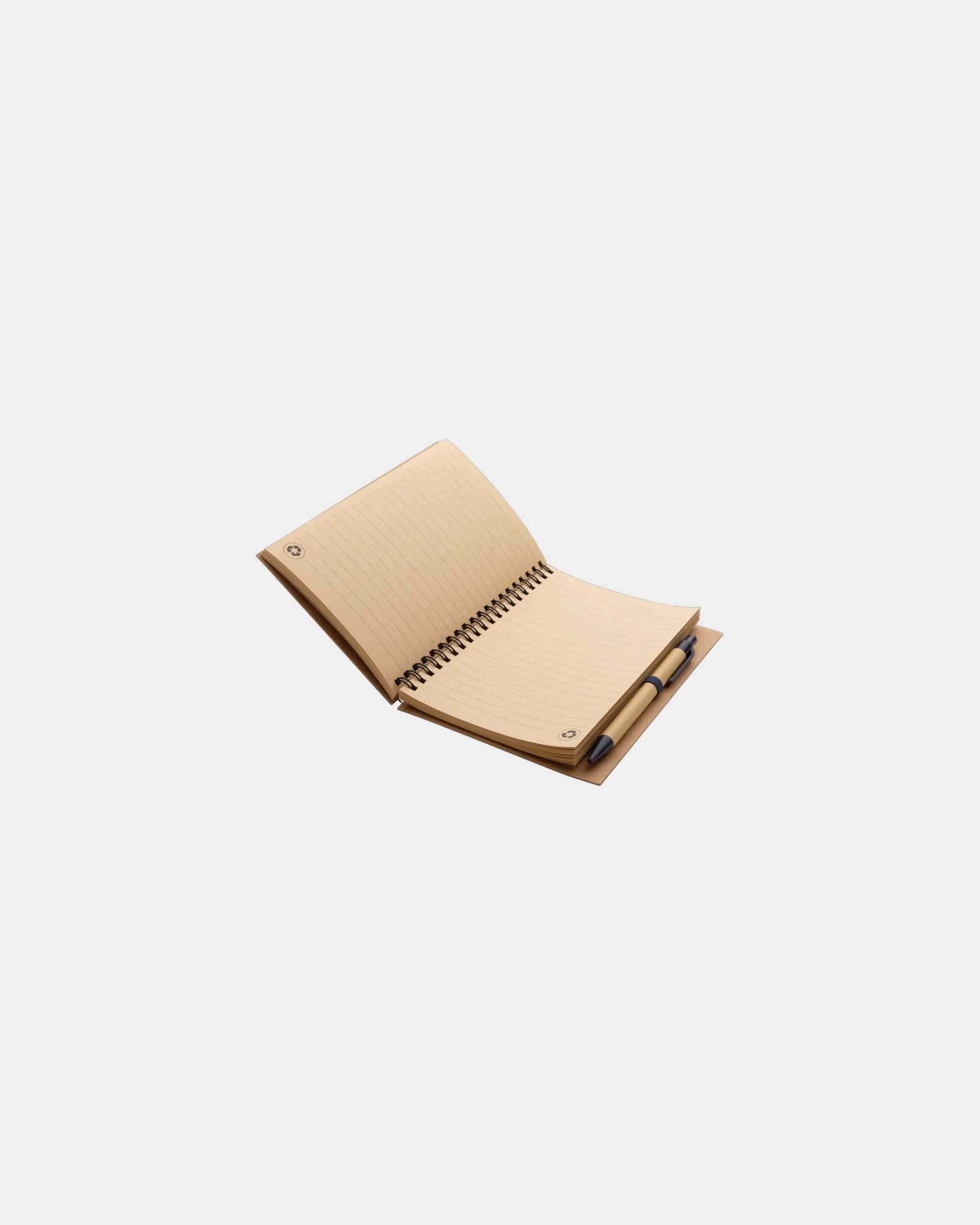 Cahier à spirales kraft avec stylo à personnaliser - 3
