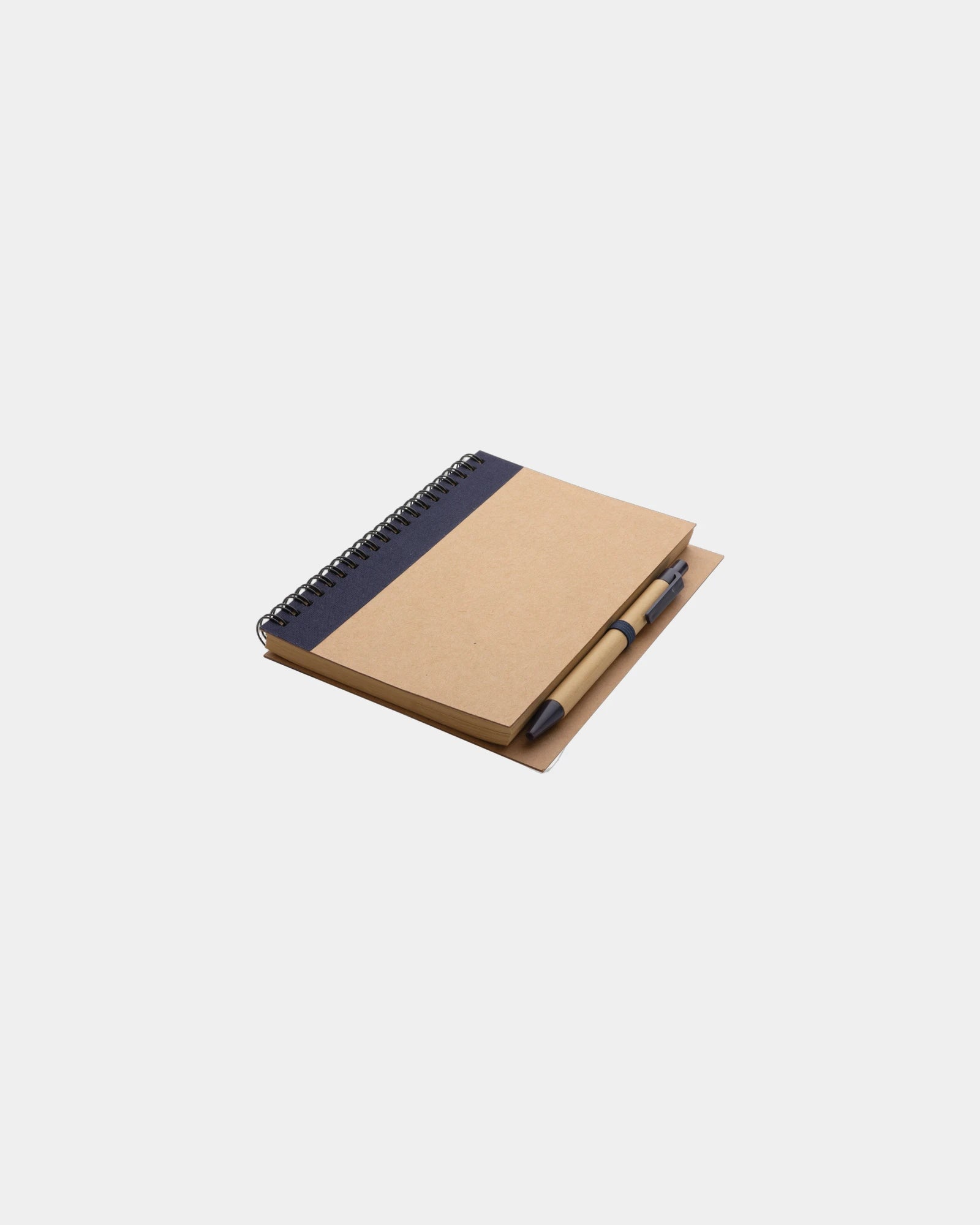 Cahier à spirales kraft avec stylo à personnaliser - 1