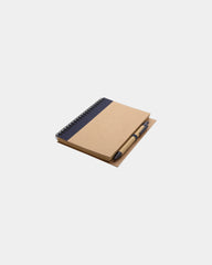Cahier à spirales kraft avec stylo à personnaliser - 1