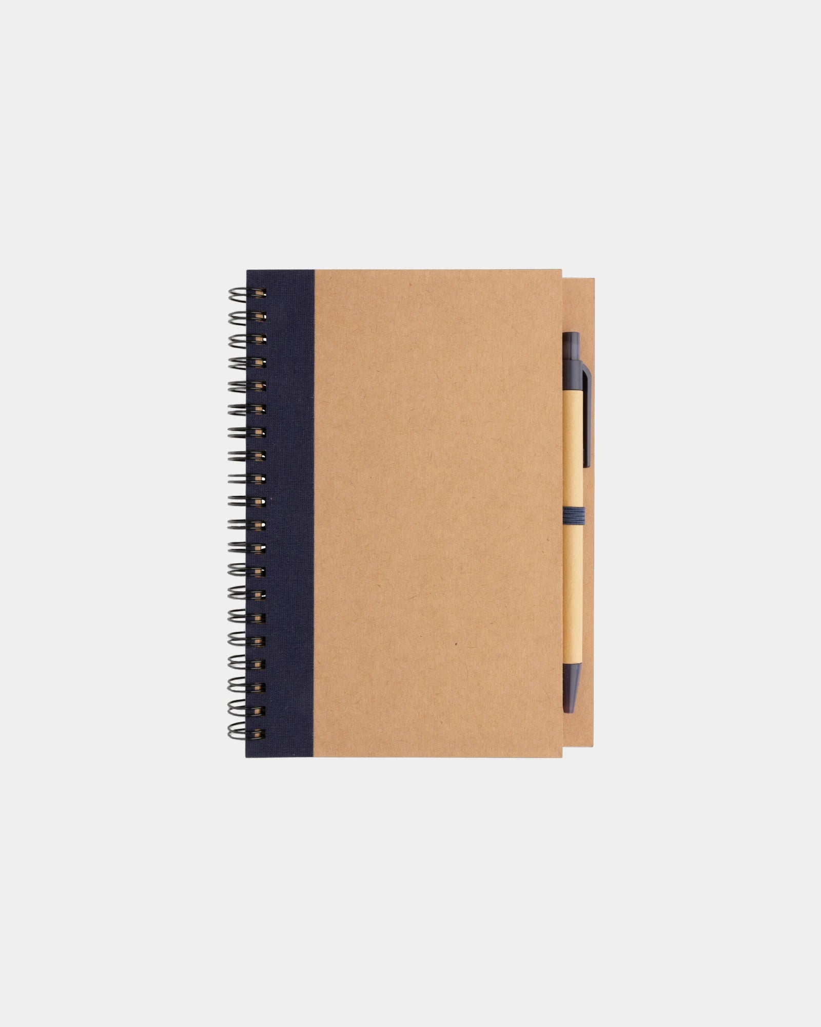 Cahier à spirales kraft avec stylo à personnaliser - 2