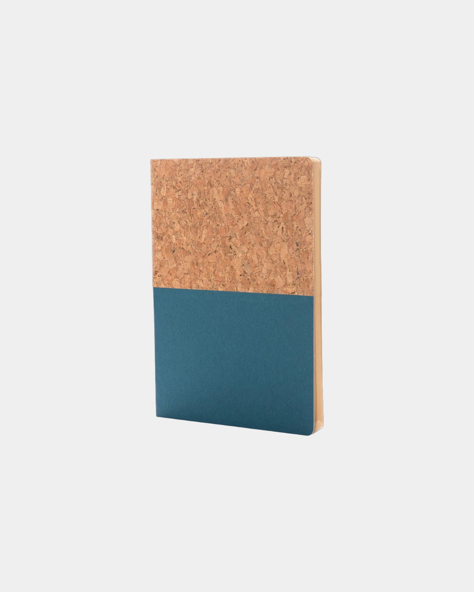 Carnet A5 liège et kraft à personnaliser - Bleu