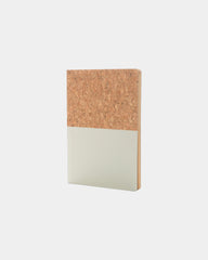 Carnet A5 liège et kraft à personnaliser - Blanc Cassé