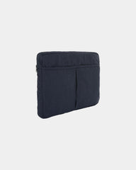 Pochette ordinateur coton recyclé AWARE™ 15,6'' à personnaliser - Bleu Marine