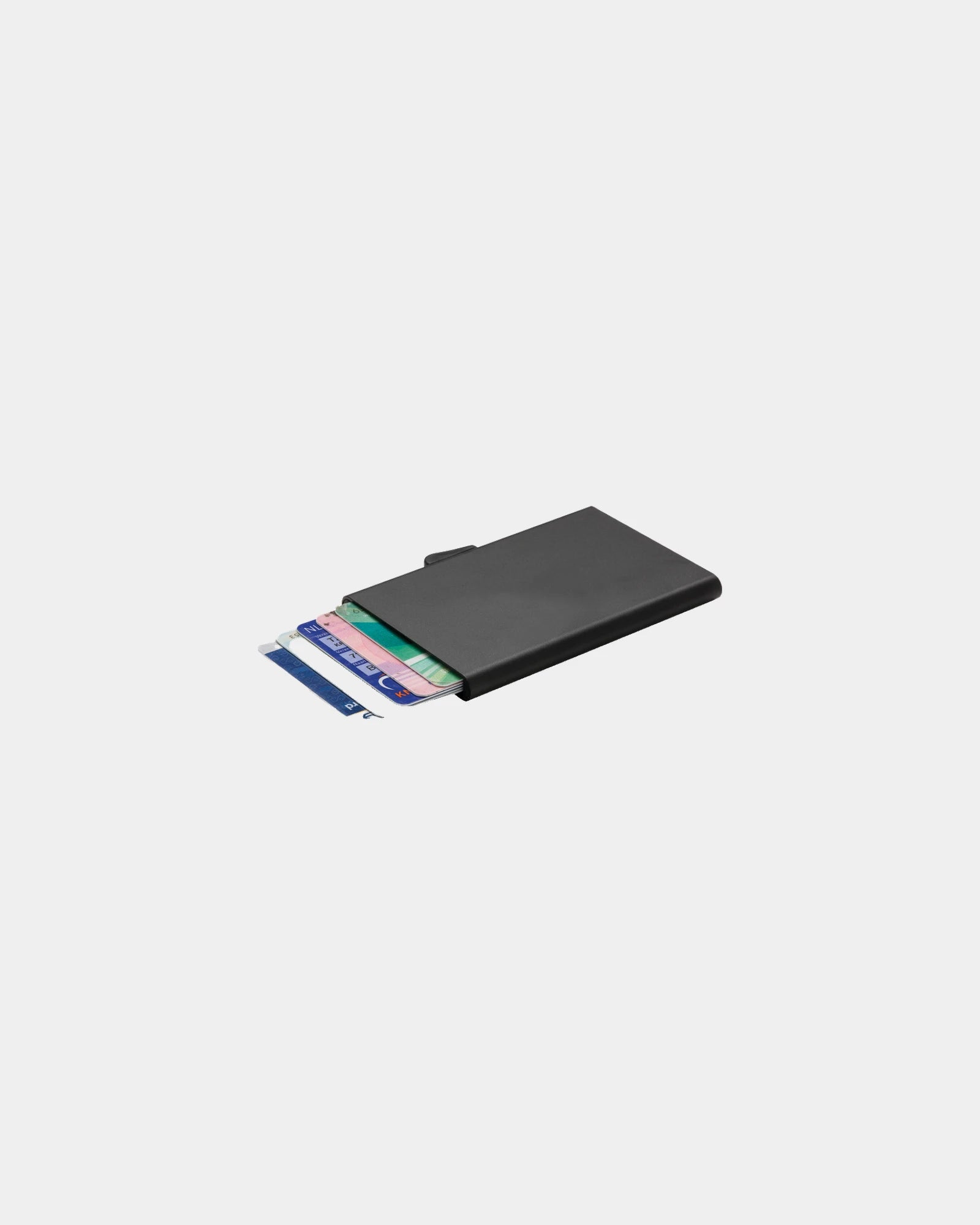 Porte-cartes aluminium anti RFID à personnaliser - Noir