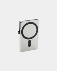 Porte-cartes magnétique aluminium à personnaliser - Argent