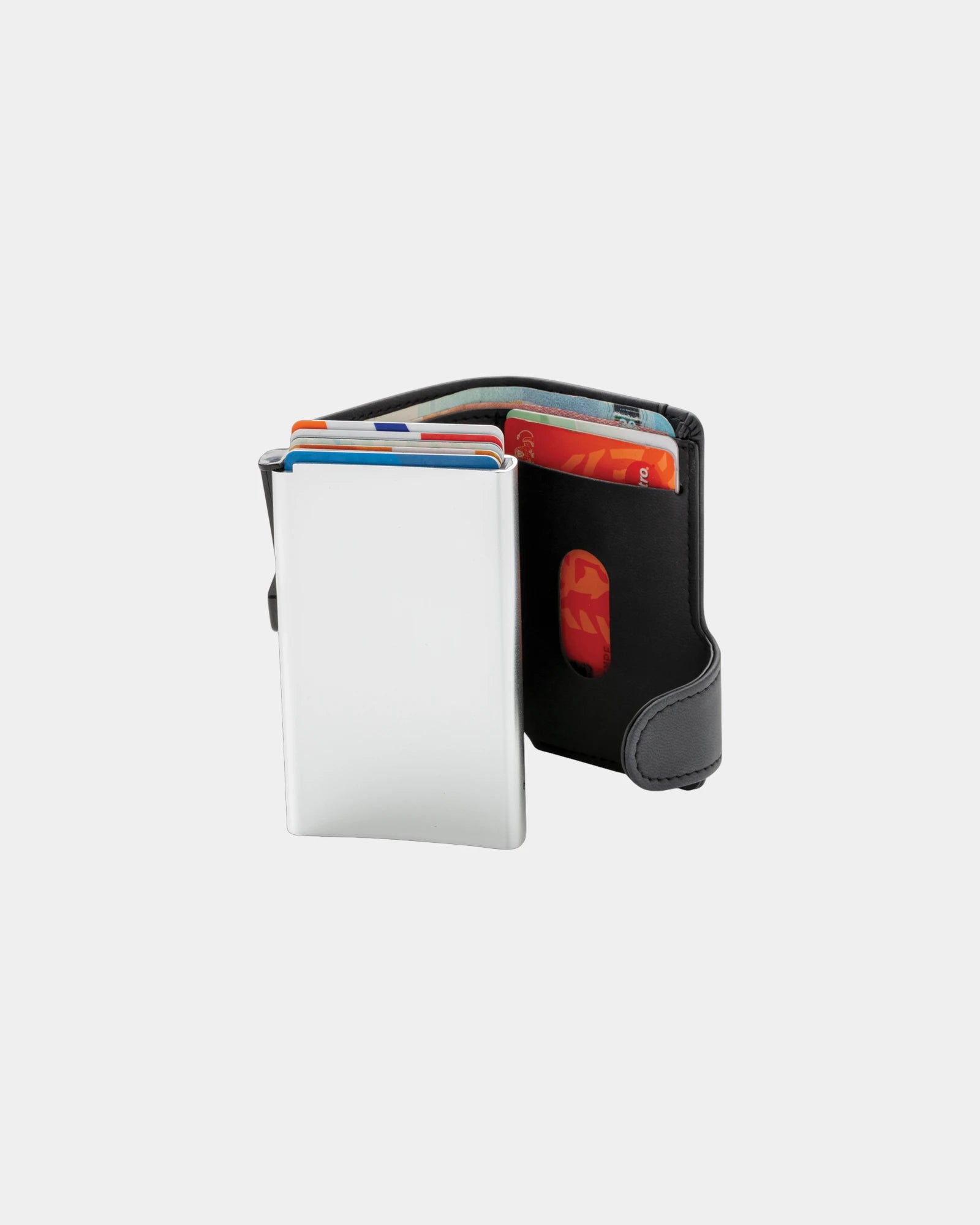 Porte-cartes aluminium PU noir à personnaliser - 2
