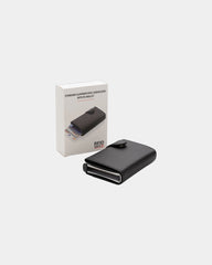 Porte-cartes aluminium PU noir à personnaliser - 6
