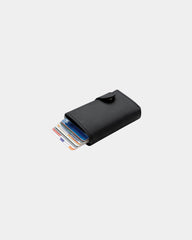 Porte-cartes aluminium PU noir à personnaliser - Noir