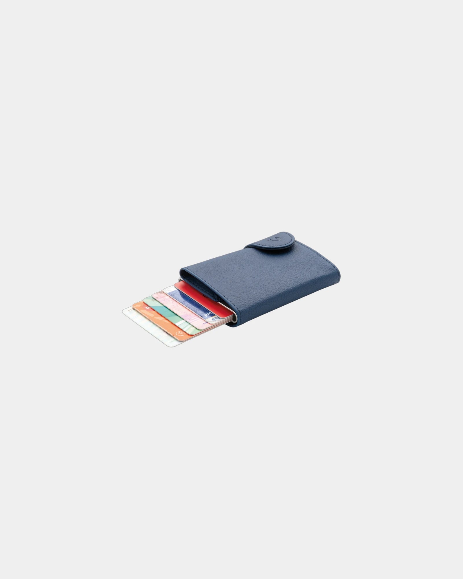Porte-cartes aluminium anti RFID à personnaliser - Bleu