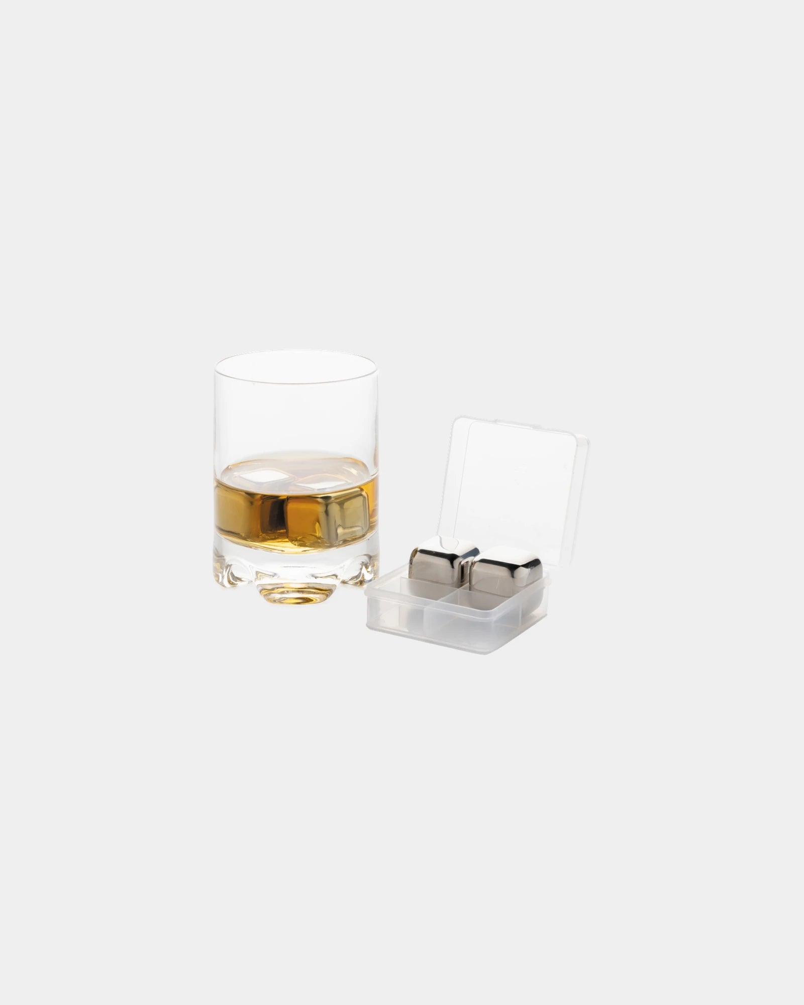 Glaçons réutilisables acier inoxydable 4pcs à personnaliser - Argent