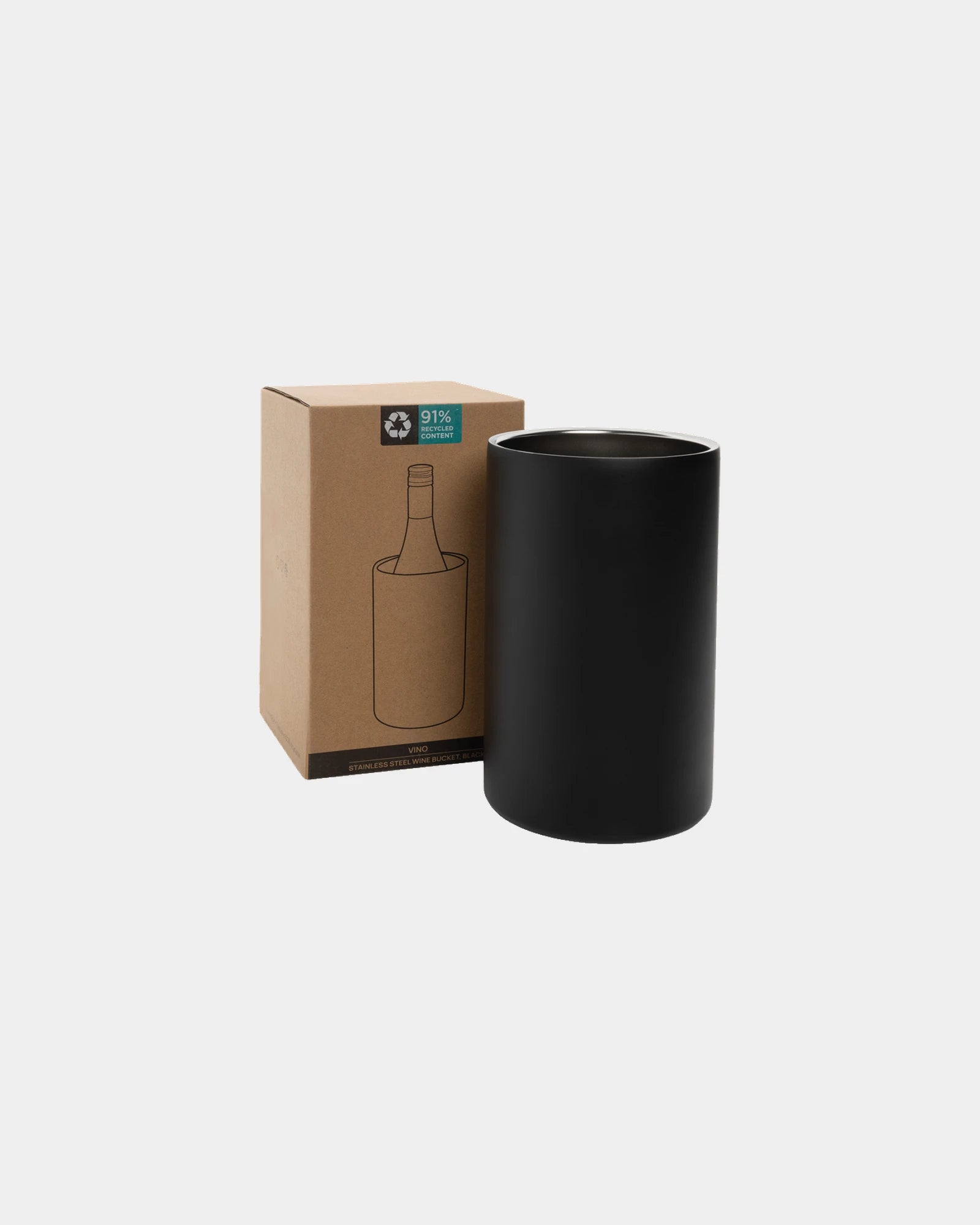 Seau à vin recyclé acier inoxydable RCS Vino à personnaliser