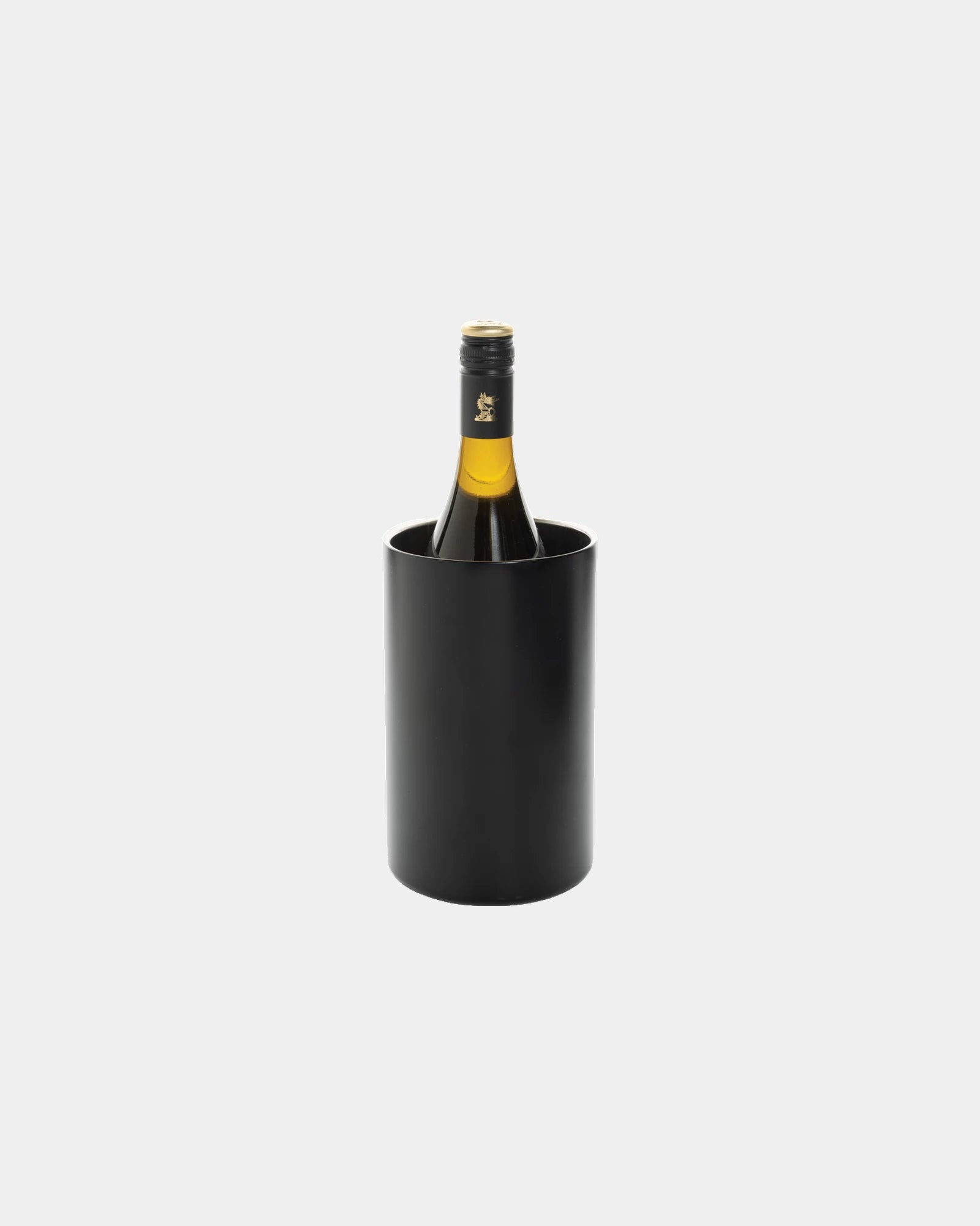 Seau à vin recyclé acier inoxydable RCS Vino à personnaliser - Noir