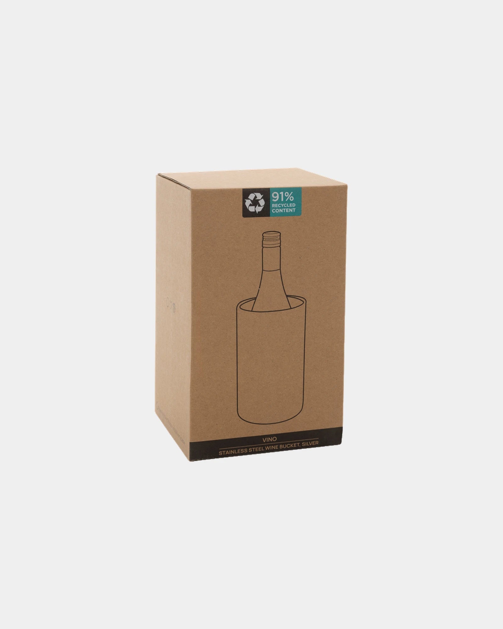 Seau à vin recyclé acier inoxydable RCS Vino à personnaliser