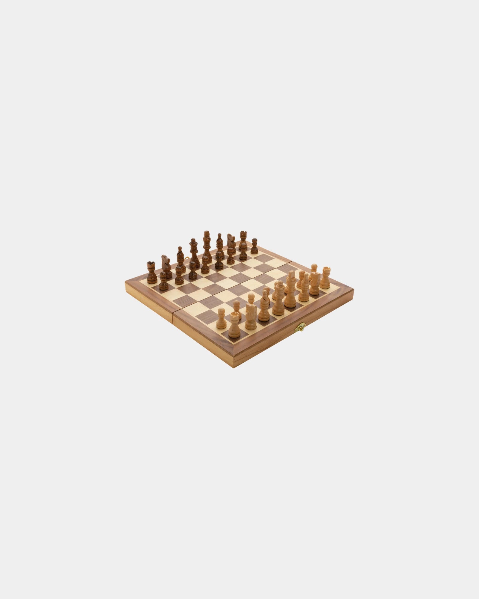 Jeu d'échecs pliable en bois à personnaliser - Marron