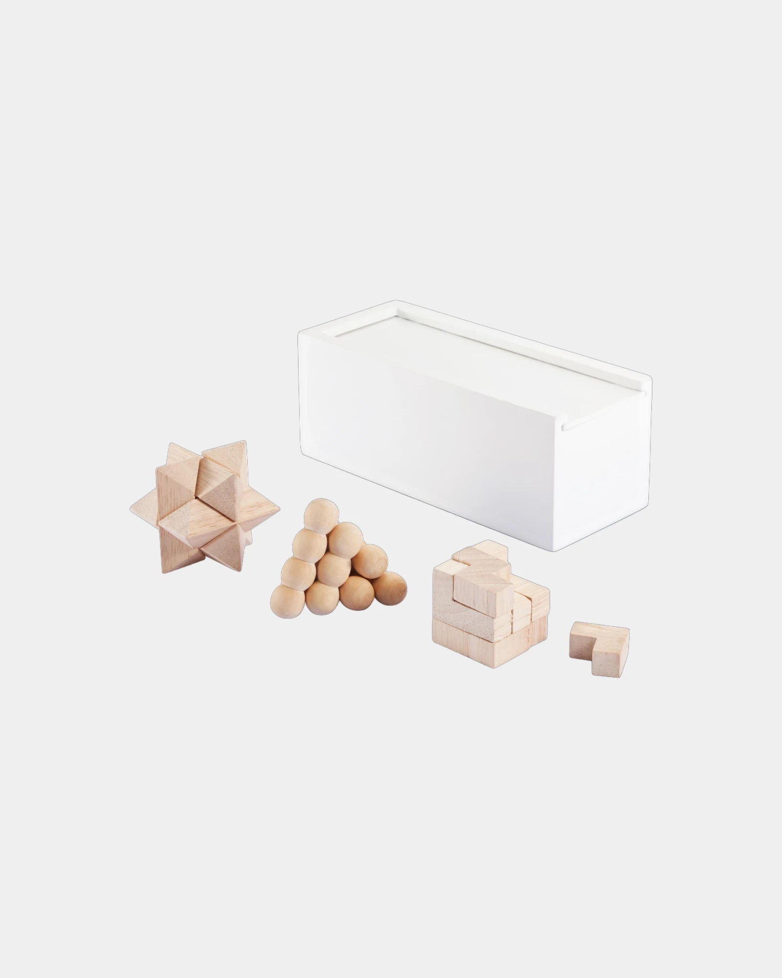 Set de rompecabezas de madera FSC para personalizar - Blanco