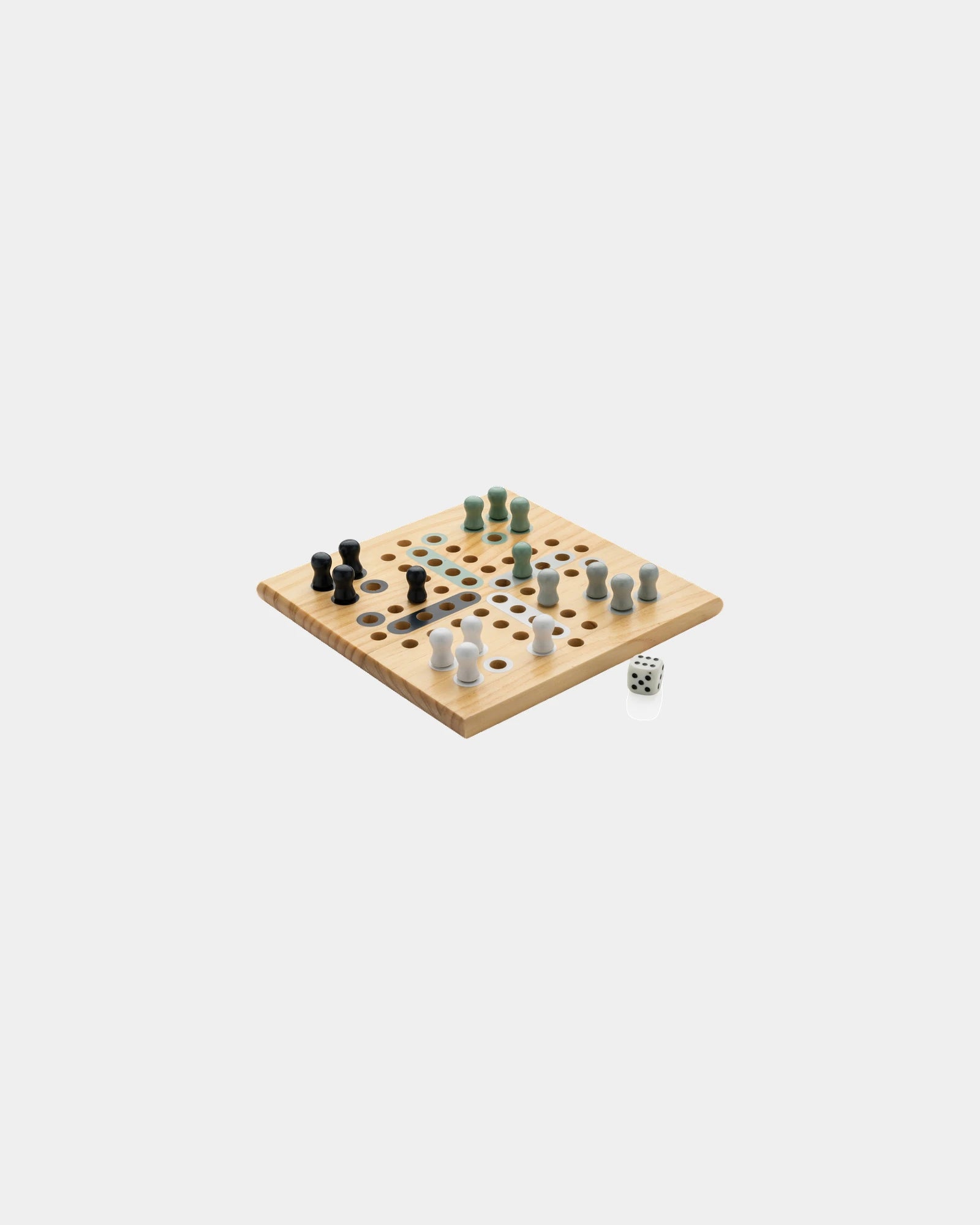 Jeu de ludo en bois à personnaliser - Marron