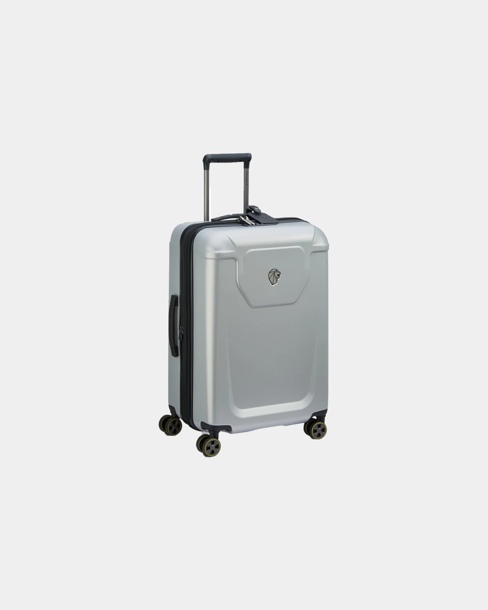 Valise trolley polycarbonate Peugeot ZIP extensible 66 cm à personnaliser - Argent