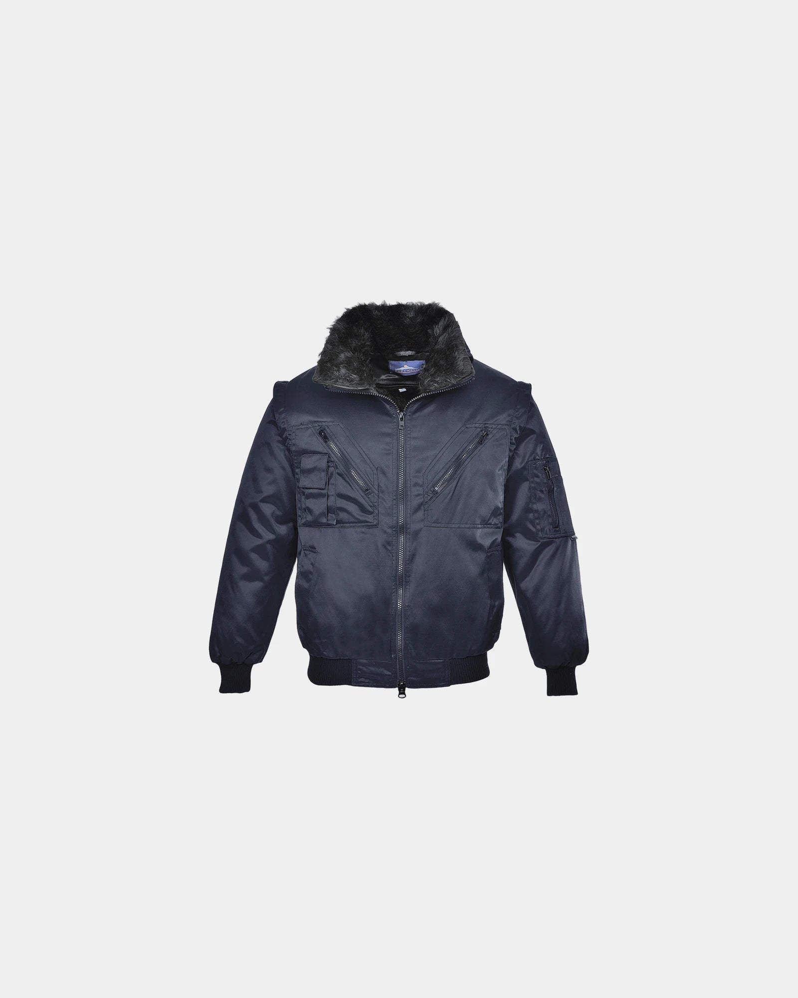 Blouson pilote 4 en 1 à personnaliser - Bleu Marine