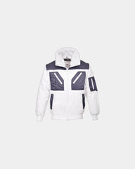 Blouson Pilote bicolore à personnaliser - Blanc