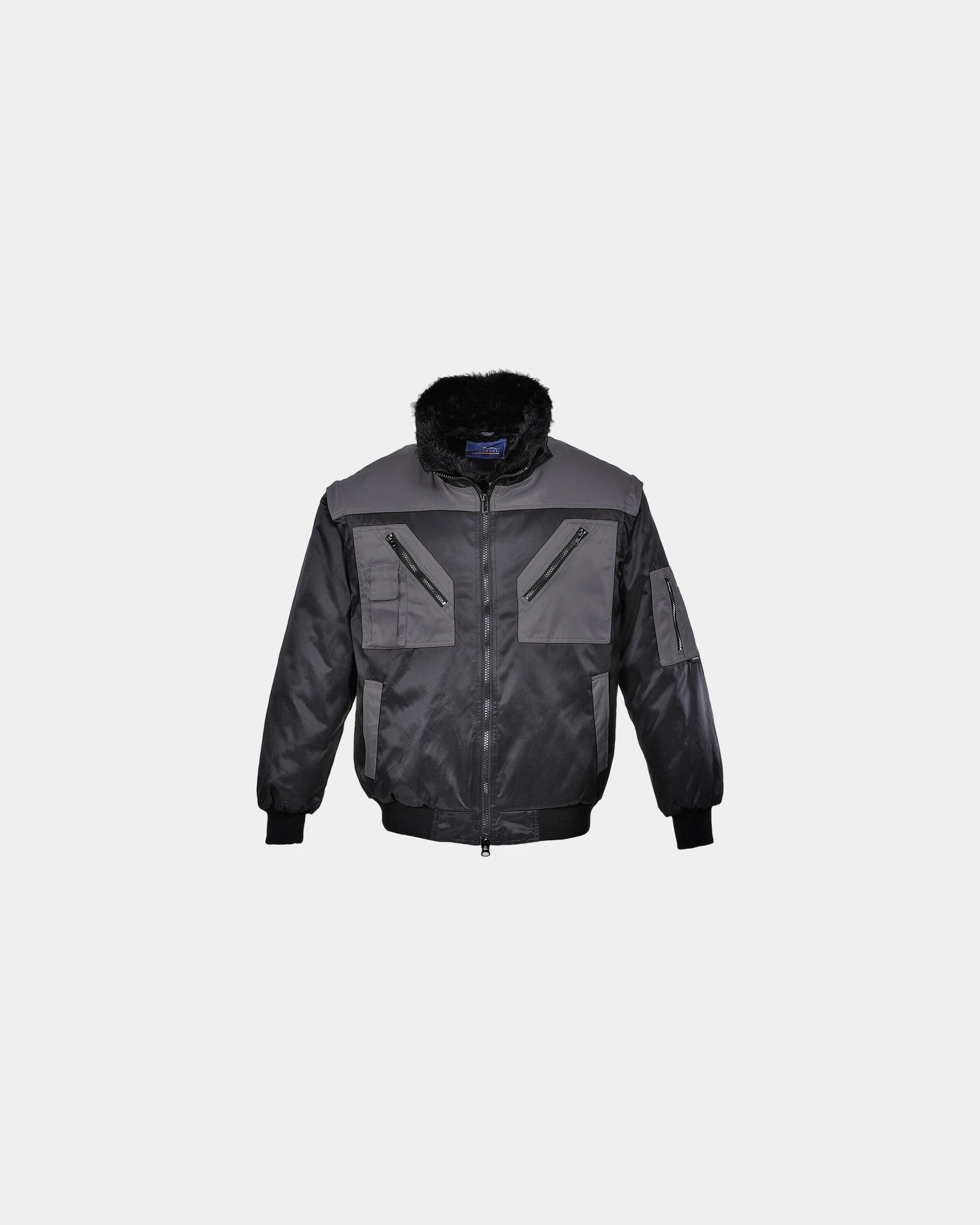Blouson Pilote bicolore à personnaliser - Gris