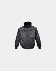 Blouson Pilote bicolore à personnaliser - Gris