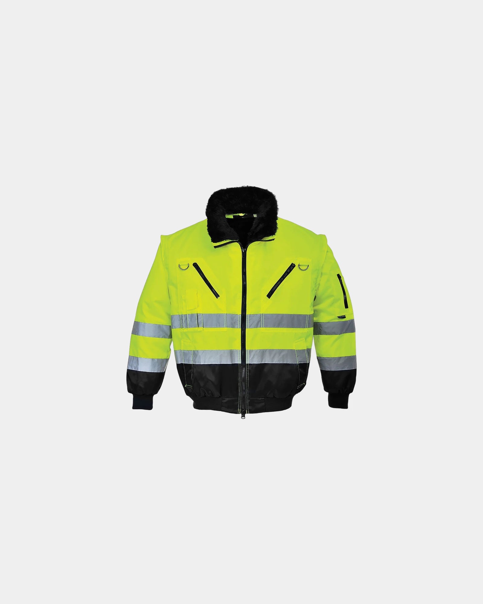 Blouson pilote 3 en 1 à personnaliser - Jaune-Noir