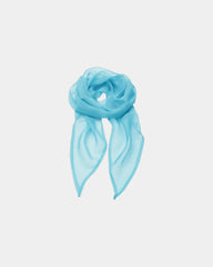 Foulard mousseline polyester femme à personnaliser - Turquoise