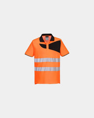 Polo haute visibilité coton PW2 M/C à personnaliser - Orange