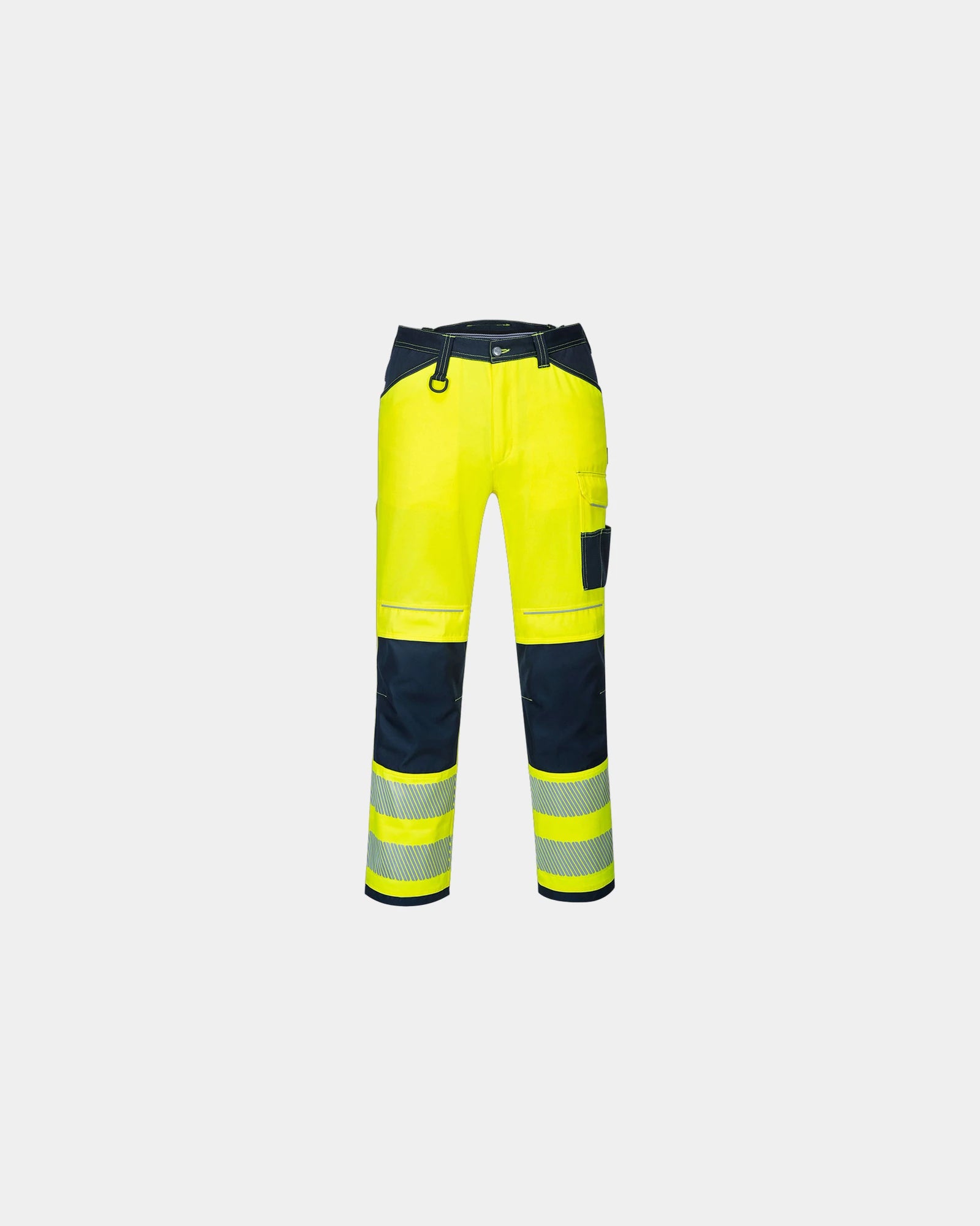 Pantalon de travail haute visibilité PW3 à personnaliser - Jaune-Bleu Marine