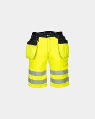Bermuda PW3 Hi-Vis à personnaliser - Jaune-Noir
