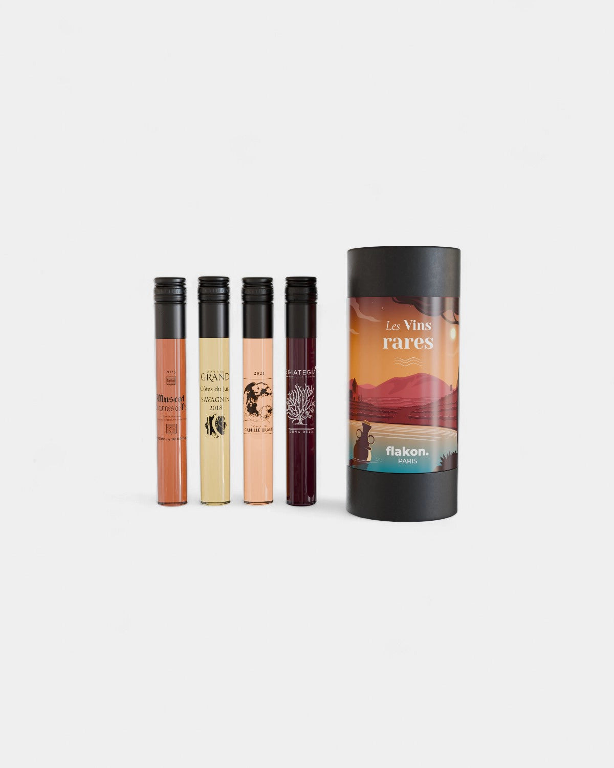 Coffret dégustation 4 flacons de vin à personnaliser - 16