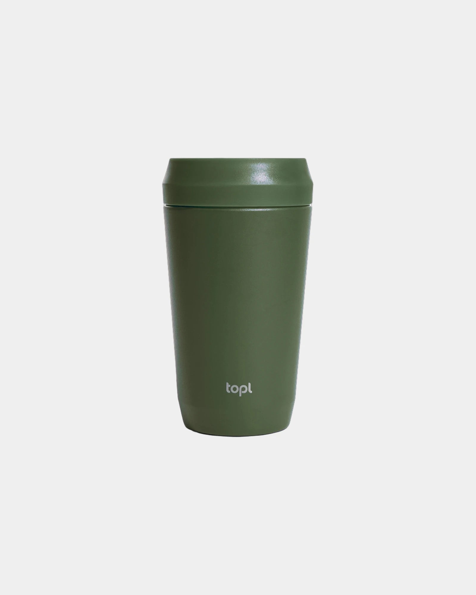 Mug 354 ml avec couvercle 360 en acier recyclé à personnaliser - Vert