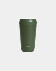 Mug 354 ml avec couvercle 360 en acier recyclé à personnaliser - Vert