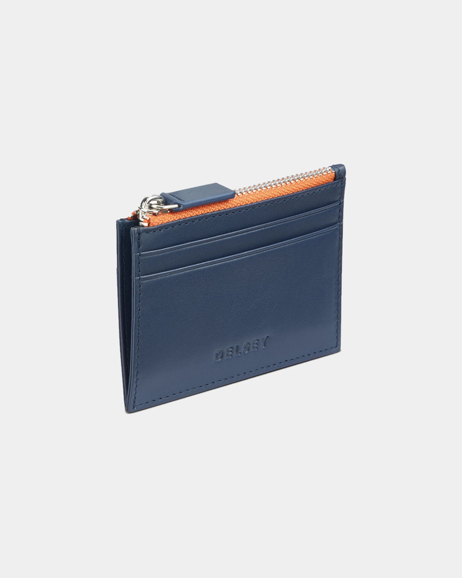 Porte-cartes cuir Roland Garros à personnaliser - Bleu Marine