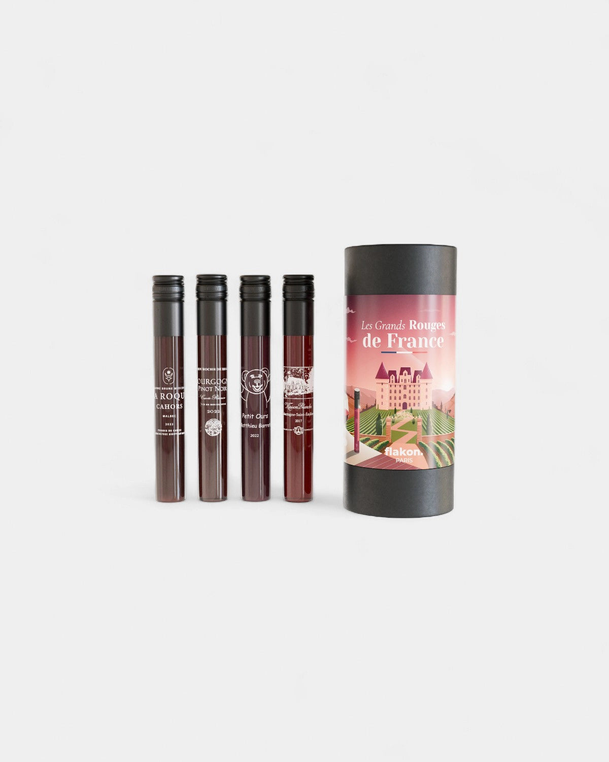 Coffret dégustation 4 flacons de vin à personnaliser - 21